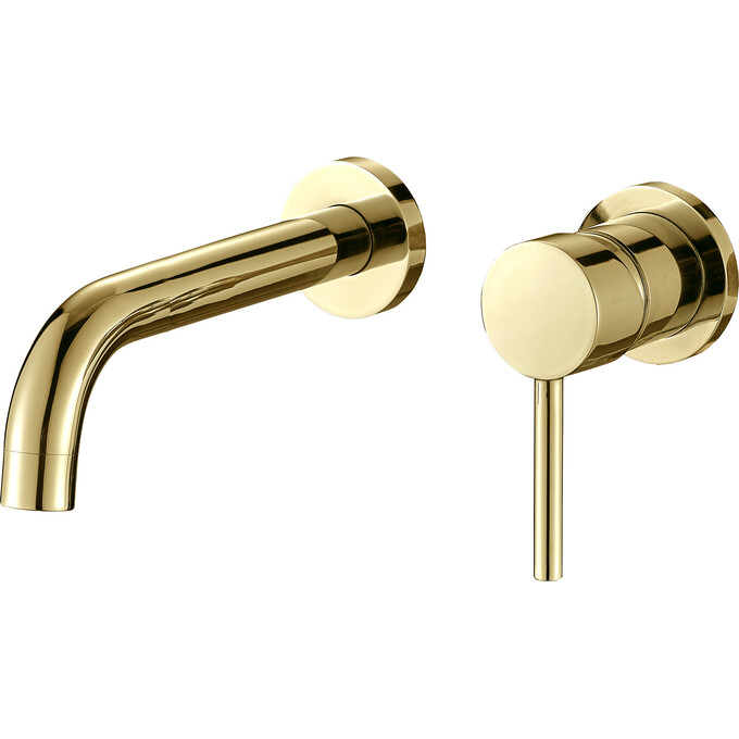 Змішувач прихованого монтажу для умивальника Milano Long Gold VBI-050103GL (золото, внутрішня частина в комплекті), Колір виробника: золото, фото 