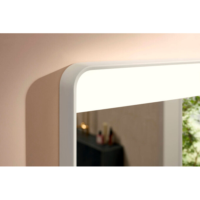 Зеркало для ванной комнаты Hansgrohe Xarita Lite Q Matt White 54971700 (80x70 см, белое матовое, с LED-подсветкой, антизапотеванием и диммером), Доступные размеры: 80 x 70, Цвет производителя: белый матовый, фото 2