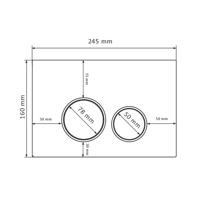 Клавіша змиву VBI Elba YP Grafit VBI-030103 (графітова), Колір виробника: графіт, фото , изображение 6