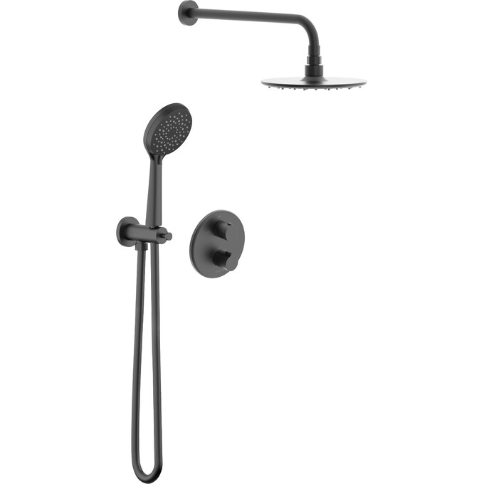 Душевая система с термостатом Imprese Kucera t04803410SRC (черная матовая, скрытого монтажа), Цвет производителя: черный матовый, фото 