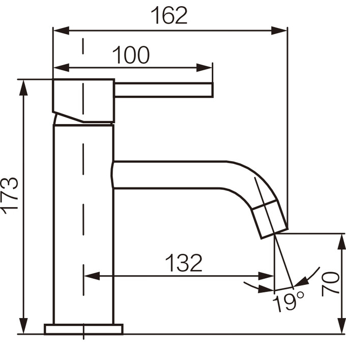Смеситель для умывальника VBI Milano Chrome VBI-050100CH (хром), Цвет производителя: хром, фото 3