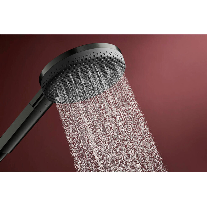 Лейка для душа Hansgrohe Raindance Alive Select S Brushed Black Chrome 24611340 (брашированный черный хром, трехрежимная, с шлангом и держателем), Цвет производителя: брашированный черный хром, фото 3