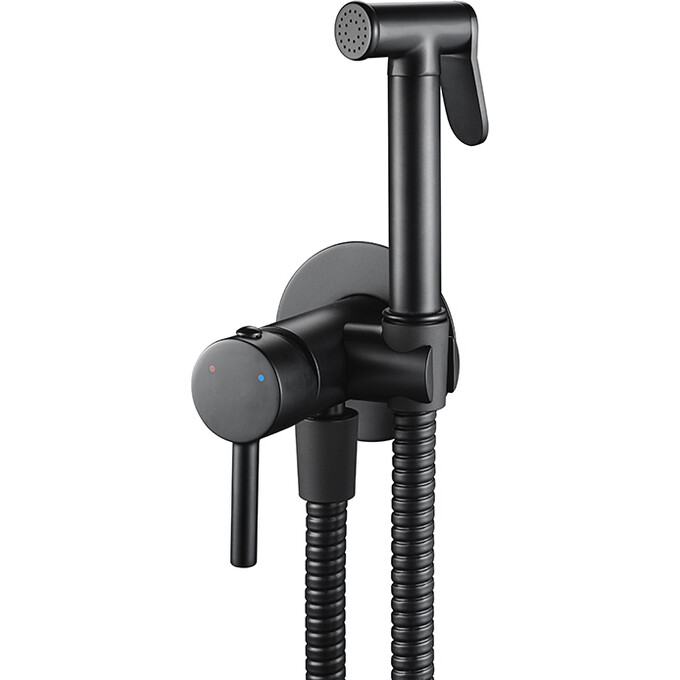 Гігієнічний душ із змішувачем VBI Milano Black VBI-050105BL (чорний, прихованого монтажу), Колір виробника: чорний, фото 