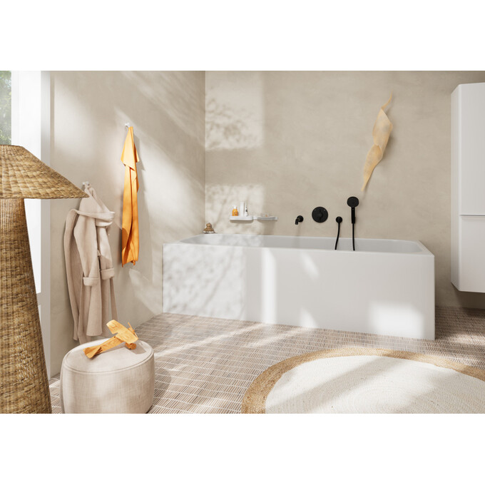 Излив для ванны Hansgrohe Tecturis S Matt Black 73411670 (черный матовый, 21 см, скрытого монтажа), Цвет производителя: черный матовый, фото 3