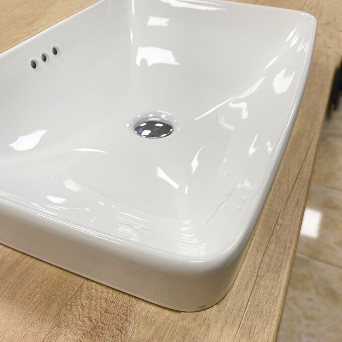 Умивальник VBI Bitetto White VBI-018016 (58x42 см, білий глянсовий), фото , изображение 3