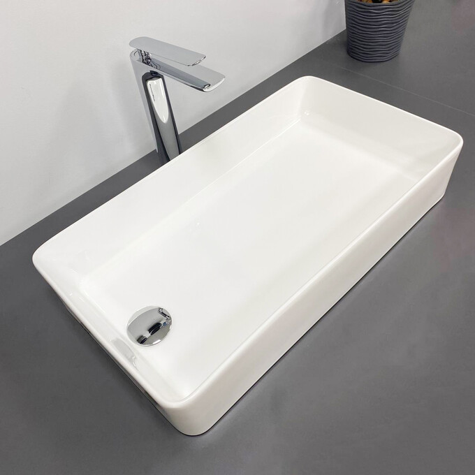 Умивальник VBI Velletri M White VBI-015901 (61x33 см, білий глянсовий), Доступні розміри: 61 x 33, Колір виробника: білий глянець, фото , изображение 2