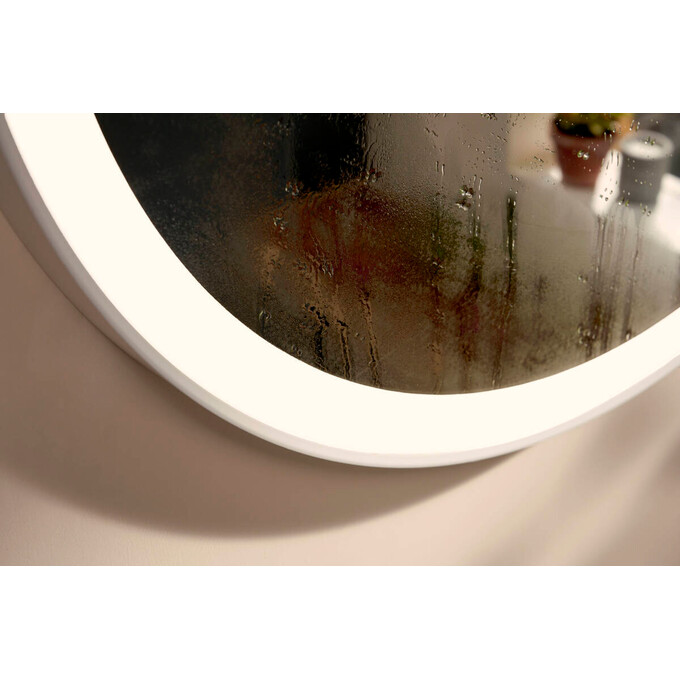 Зеркало для ванной комнаты Hansgrohe Xarita Lite S Matt White 54979700 (70x70 см, белое матовое, с LED-подсветкой, антизапотеванием и диммером), Доступные размеры: 70 x 70, Цвет производителя: белый матовый, фото 5