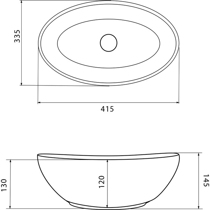 Умивальник VBI Parma Stains Glossy VBI-011015 (42x34 см, мармур глянсовий, чаша), Доступні розміри: 42 x 34, Колір виробника: мармур глянсовий, фото , изображение 5