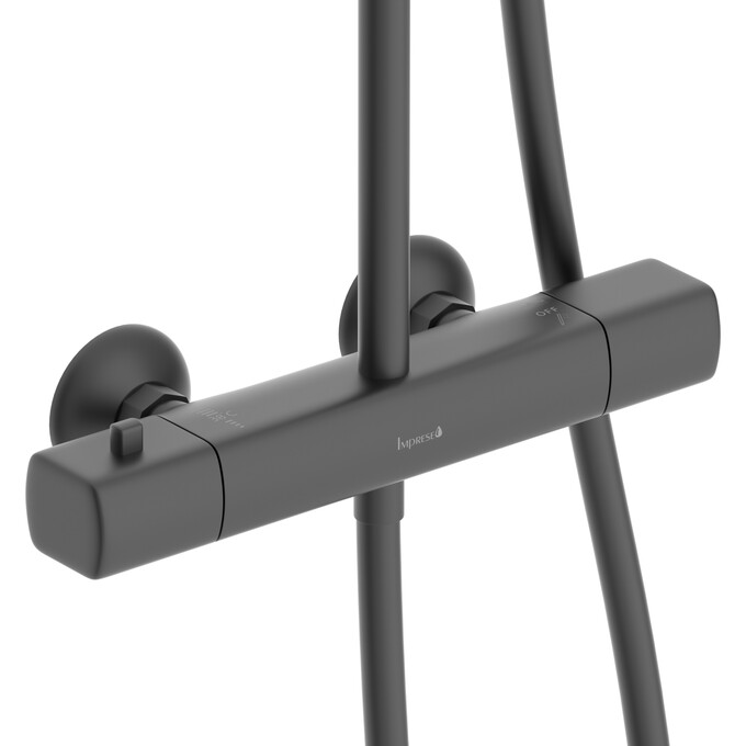 Душевая система с термостатом Imprese Bilovec t048S00910SR (черная матовая), Цвет производителя: черный матовый, фото 2