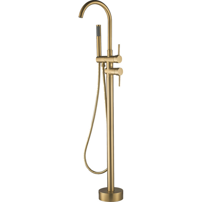 Змішувач для ванни VBI Milano Brushed Gold VBI-050108BG (брашоване золото, підлоговий), Колір виробника: золото брошене (матове), фото 
