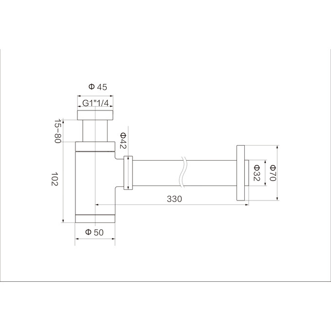 Сифон для раковины VBI Gold VBI-059100GL (золото, бутылочный), Цвет производителя: золото, фото 2
