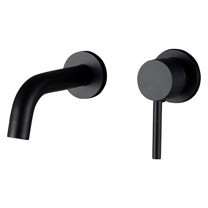 Змішувач прихованого монтажу для умивальника VBI Milano Black VBI-050102BL (чорний, внутрішня частина в комплекті), Колір виробника: чорний, фото 