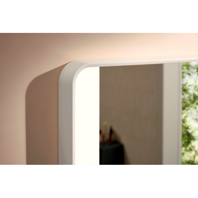 Зеркало для ванной комнаты Hansgrohe Xarita Lite Q Matt White 54977700 (100x70 см, белое матовое, с LED-подсветкой, антизапотеванием и диммером), Доступные размеры: 100 x 70, Цвет производителя: белый матовый, фото 2