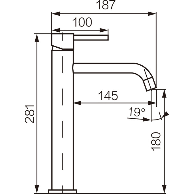 Змішувач для умивальника VBI Milano Brushed Gold VBI-050101BG (брашоване золото, високий), Колір виробника: золото брошене (матове), фото , изображение 3