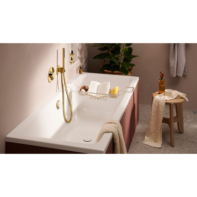 Зовнішня частина змішувача прихованого монтажу з термостатом для ванни Hansgrohe Ecostat Comfort S Polished Gold Optic 33715990 (золото), Колір виробника: золото, фото , изображение 2