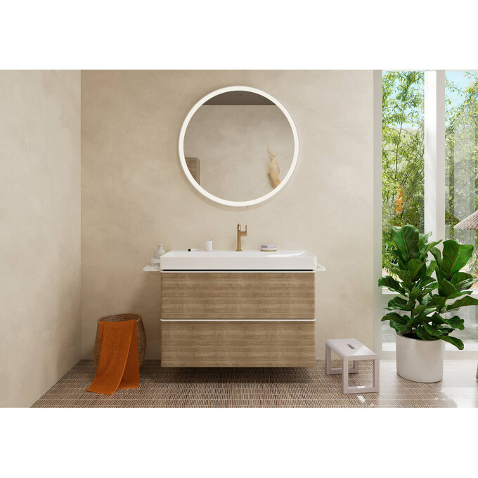 Зеркало для ванной комнаты Hansgrohe Xarita Lite S Matt White 54980700 (90x90 см, белое матовое, с LED-подсветкой, антизапотеванием и диммером), Доступные размеры: 90 x 90, Цвет производителя: белый матовый, фото 6