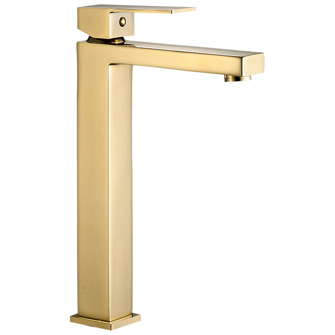 Змішувач для умивальника VBI Loreno Gold VBI-050201GL (золото, високий), Колір виробника: золото, фото 