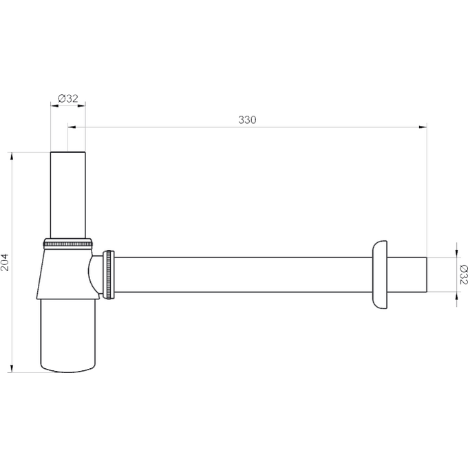 Сифон для раковины Devit 53012100 (бутылочный), фото 2