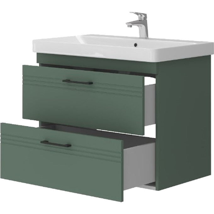 Тумба с раковиной Devit Urbanis Green 454080E (80 см, зеленая, подвесная), Доступные размеры: 80, Цвет производителя: зеленый, фото 8