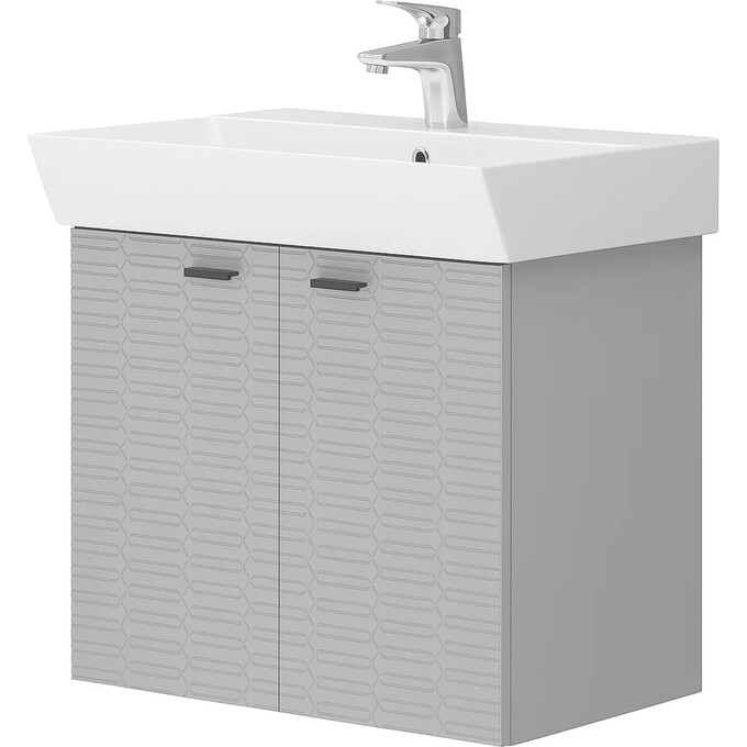 Тумба с раковиной Devit Flow Grey Matt 484060G (60 см, серая матовая, подвесная), Доступные размеры: 60, Цвет производителя: серый матовый, фото 