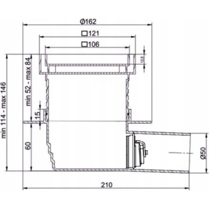 Душевой трап Devit Basic Chrome BA0102D (10x10 см), фото 2