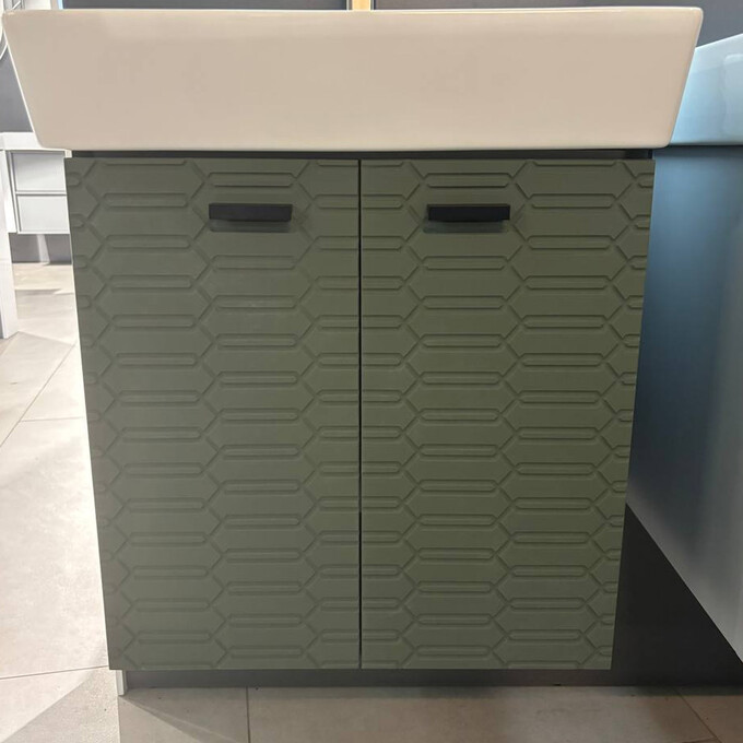 Тумба з раковиною Devit Flow Green Matt 484050E (50 см, зелена матова, підвісна), Доступні розміри: 50, Колір виробника: зелений матовий, фото , изображение 7