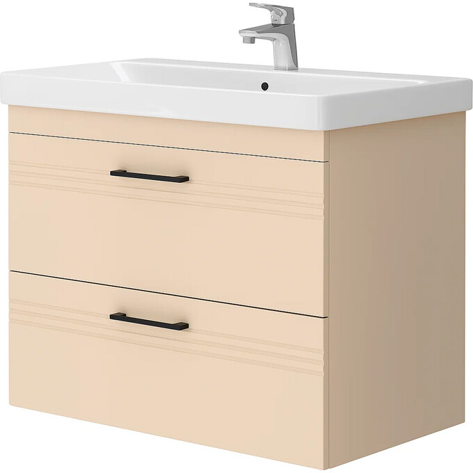 Тумба с раковиной Devit Urbanis Beige 454080BE (80 см, бежевая, подвесная), Доступные размеры: 80, Цвет производителя: бежевый, фото 