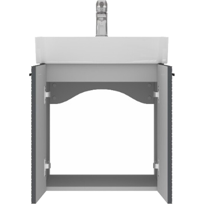 Тумба с раковиной Devit Flow Anthracite Matt 484050A (50 см, антрацит матовый, подвесная), Доступные размеры: 50, Цвет производителя: антрацит матовый, фото 12