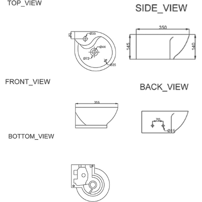 Умывальник Devit Small 1011135 (35x35 см), фото 3