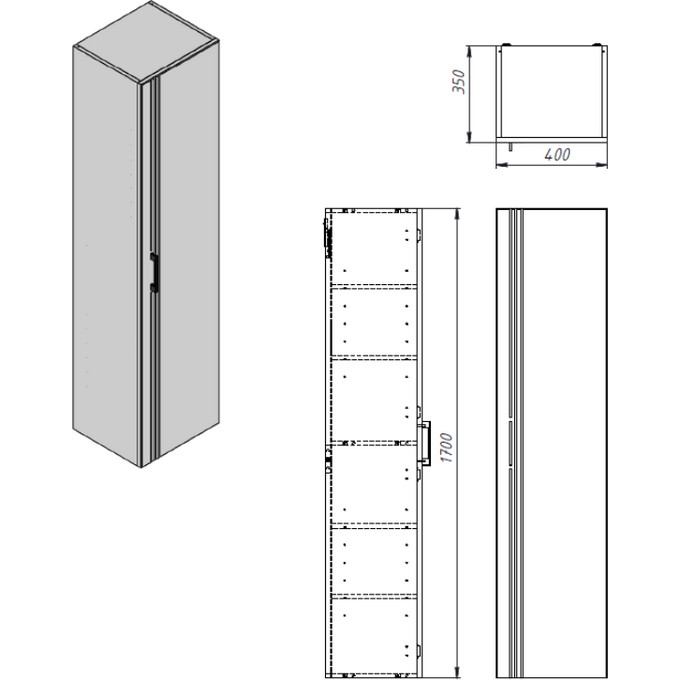 Пенал у ванну Devit Urbanis White Matt 454170W (40 см, білий матовий, підвісний), Доступні розміри: 40, Колір виробника: білий матовий, фото , изображение 6