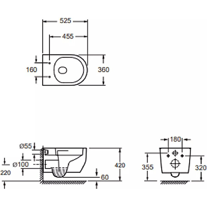 Безободковый подвесной унитаз Devit Do It Vortex Flush 4010511 (воронкообразный, с сиденьем), фото 5
