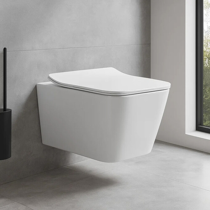 Безободковый подвесной унитаз Devit Linea 3040120 (с сиденьем), фото 2