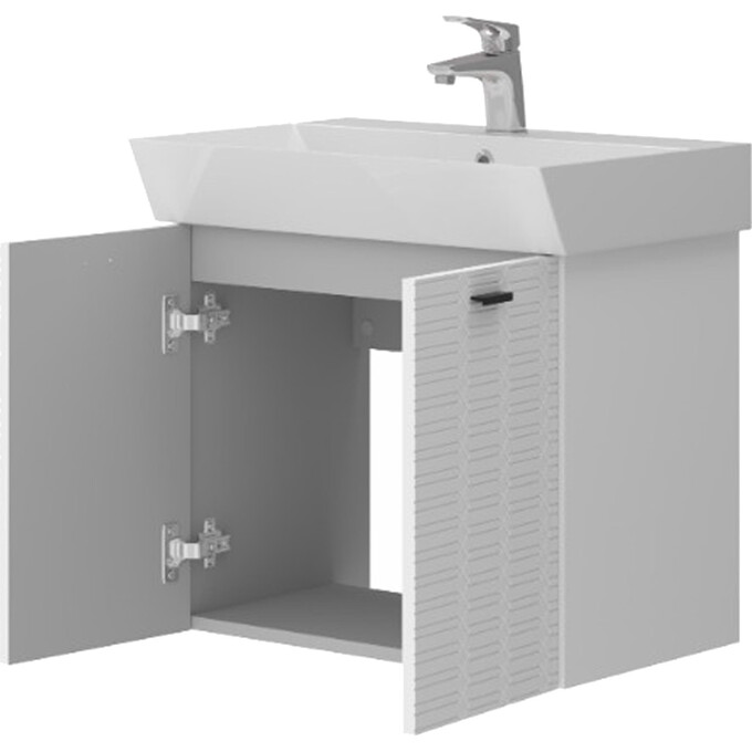 Тумба з раковиною Devit Flow White Matt 484060W (60 см, біла матова, підвісна), Доступні розміри: 60, Колір виробника: білий матовий, фото , изображение 6