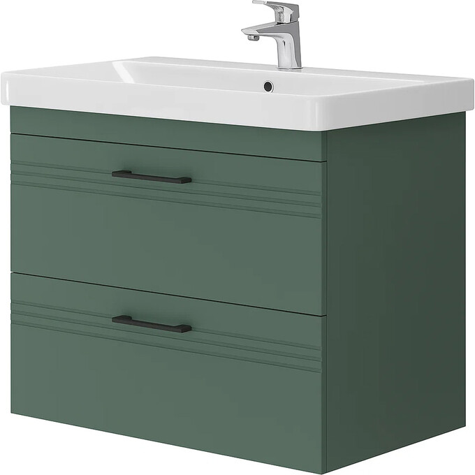 Тумба с раковиной Devit Urbanis Green 454080E (80 см, зеленая, подвесная), Доступные размеры: 80, Цвет производителя: зеленый, фото 