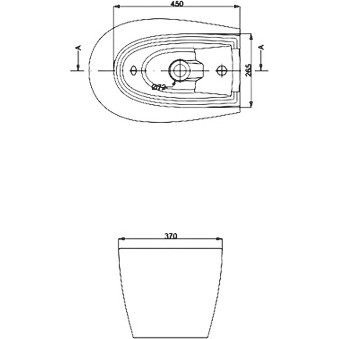 Биде подвесное Devit Acqua 2020155, фото 7