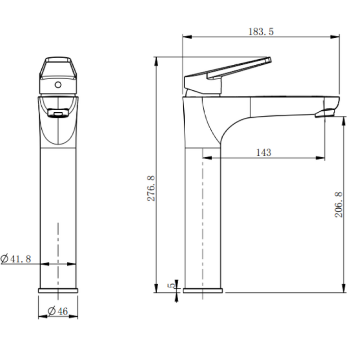Змішувач для умивальника Devit Style Chrome 17012120 (високий), фото , изображение 4