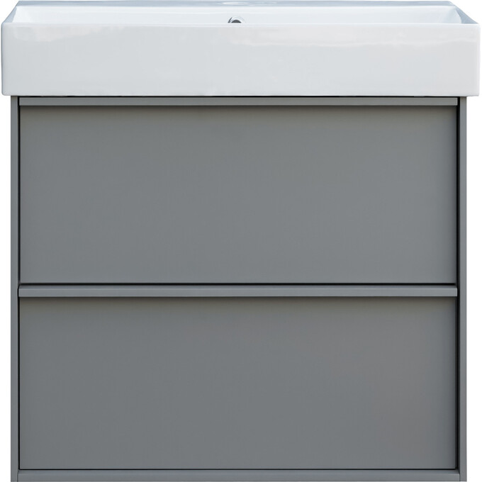 Тумба з раковиною Devit Quadra Grey Matt 083060G (60 см, сіра матова, підвісна), Доступні розміри: 60, Колір виробника: сірий матовий, фото , изображение 2