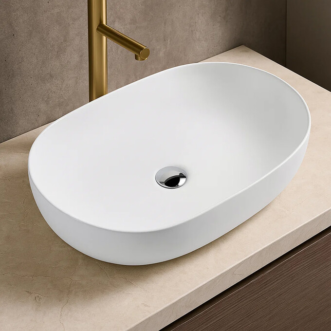 Умывальник Devit Style White Matt 1711060 (61x42 см, белый матовый, чаша), фото 2