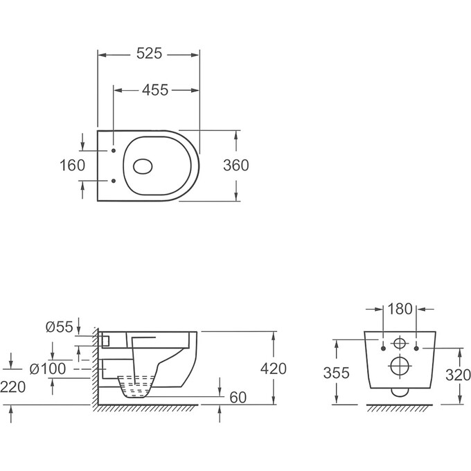 Безободковый подвесной унитаз Devit Art 3.0 White Matt Vortex Flush 3030140W (белый матовый, воронкообразный, с сиденьем), Цвет производителя: белый матовый, фото 6