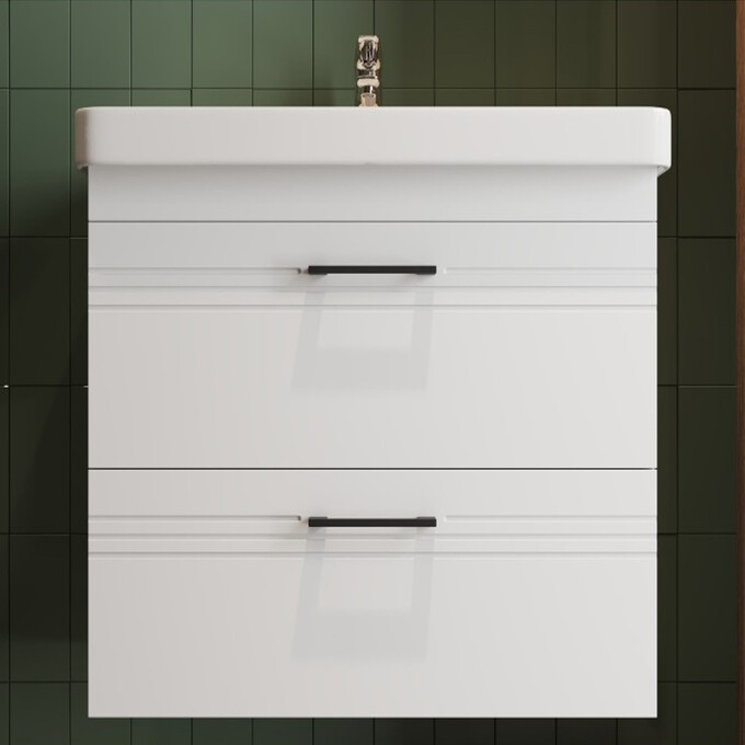 Тумба с раковиной Devit Urbanis White Matt 454060W (60 см, белая матовая, подвесная), Доступные размеры: 60, Цвет производителя: белый матовый, фото 4