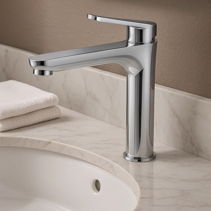 Змішувач для умивальника Devit Style Chrome 17012120 (високий), фото , изображение 3