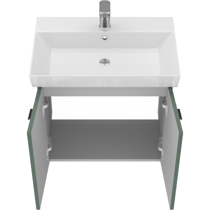 Тумба с раковиной Devit Flow Green Matt 484060E (60 см, зеленая матовая, подвесная), Доступные размеры: 60, Цвет производителя: зеленый матовый, фото 8