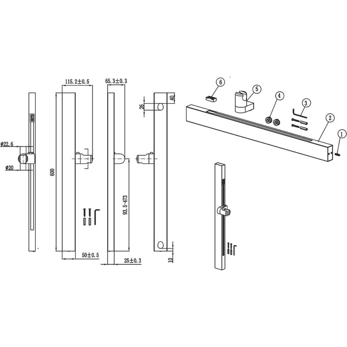 Душовий гарнітур Devit 120750, фото , изображение 7