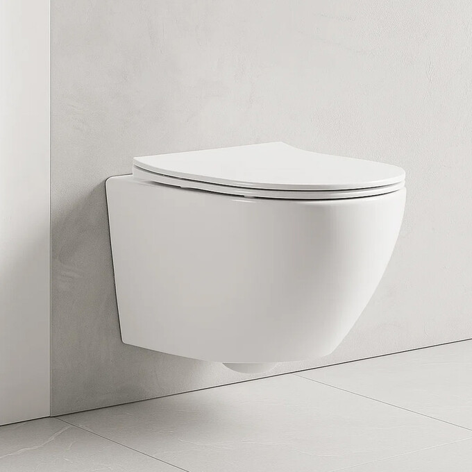 Безободковый подвесной унитаз Devit Universal 3020162 (с сиденьем), фото 4