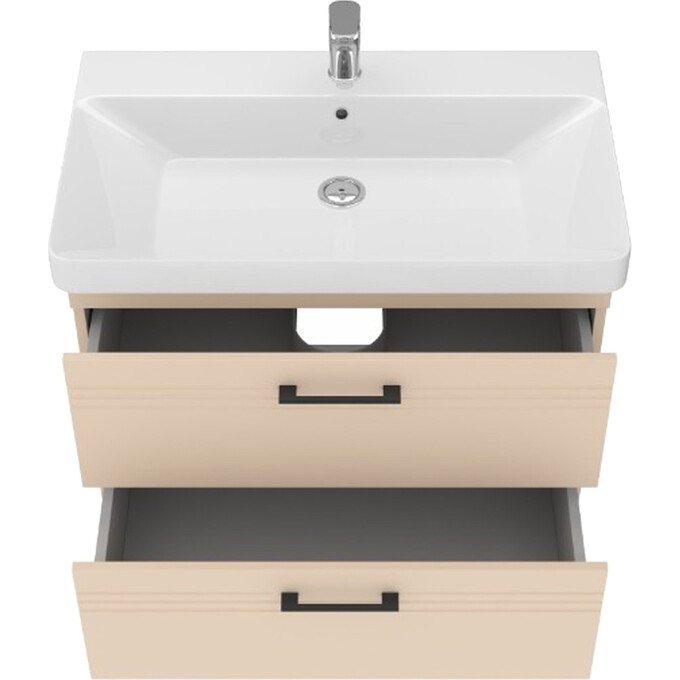 Тумба с раковиной Devit Urbanis Beige 454080BE (80 см, бежевая, подвесная), Доступные размеры: 80, Цвет производителя: бежевый, фото 8