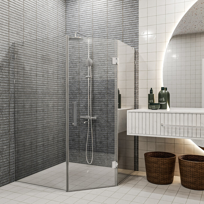 Душевая кабина Devit Art 3.0 SE0140 (90х90 см, стекло прозрачное, профиль хром), Доступные размеры: 90 x 90, Цвет производителя: хром, фото 3