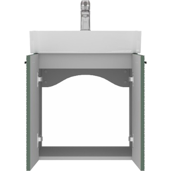 Тумба з раковиною Devit Flow Green Matt 484050E (50 см, зелена матова, підвісна), Доступні розміри: 50, Колір виробника: зелений матовий, фото , изображение 11