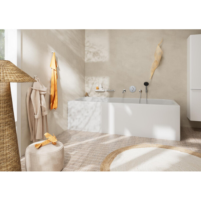 Излив для ванны Hansgrohe Tecturis S Chrome 73411000 (хром, 21 см, скрытого монтажа), Цвет производителя: хром, фото 2