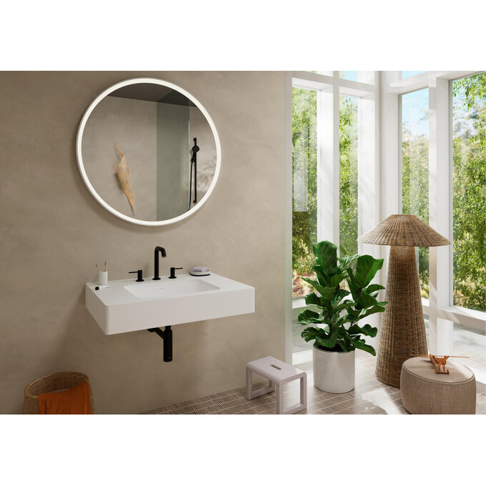 Смеситель для умывальника Hansgrohe Tecturis S Matt Black 73330670 (черный матовый, на три отверстия, с донным клапаном), Цвет производителя: черный матовый, фото 2