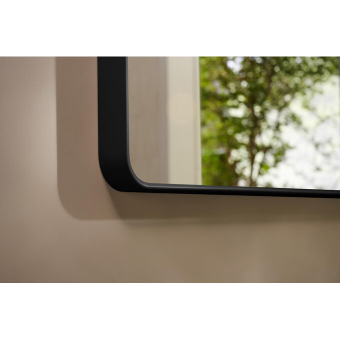 Зеркало для ванной комнаты Hansgrohe Xarita Lite Q Matt Black 54972670 (100x70 см, черное матовое, с LED-подсветкой, антизапотеванием и диммером), Доступные размеры: 100 x 70, Цвет производителя: черный матовый, фото 3